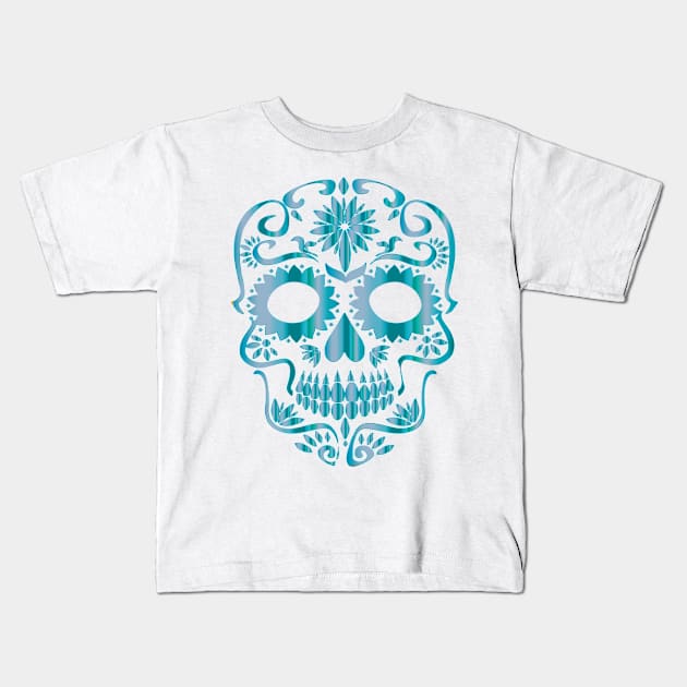 Sugar Skull Blues Kids T-Shirt by Prairie Ridge Designs